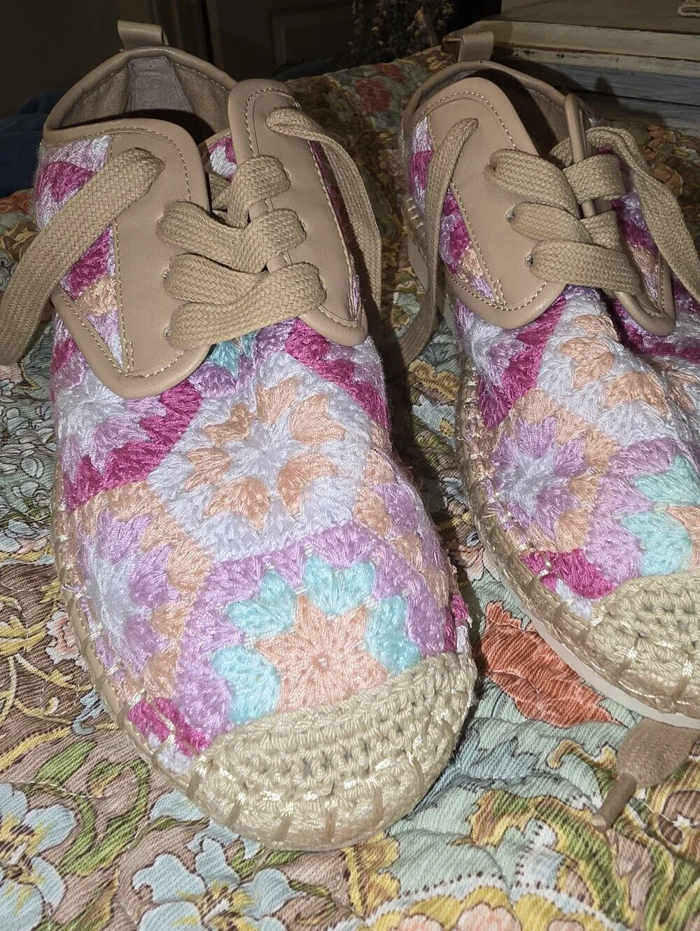 Copper Key Sandbar Croxher Espadrille Sneakers With Laces, New Womens 8